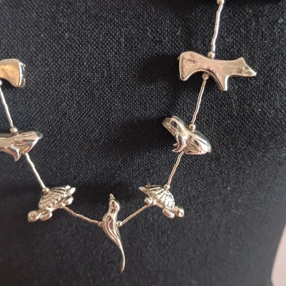 Silver Toned Fetish Styles Necklace - Picture 2 of 6